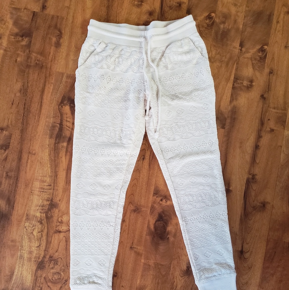Lace jogger sweatpants